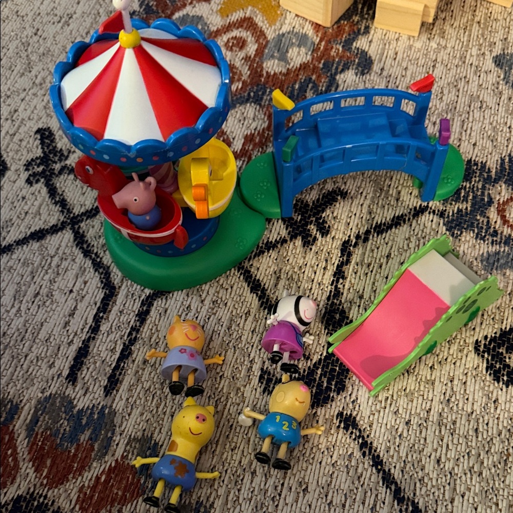 PeppaPig Colorful Carousel and Playground Set for Kids